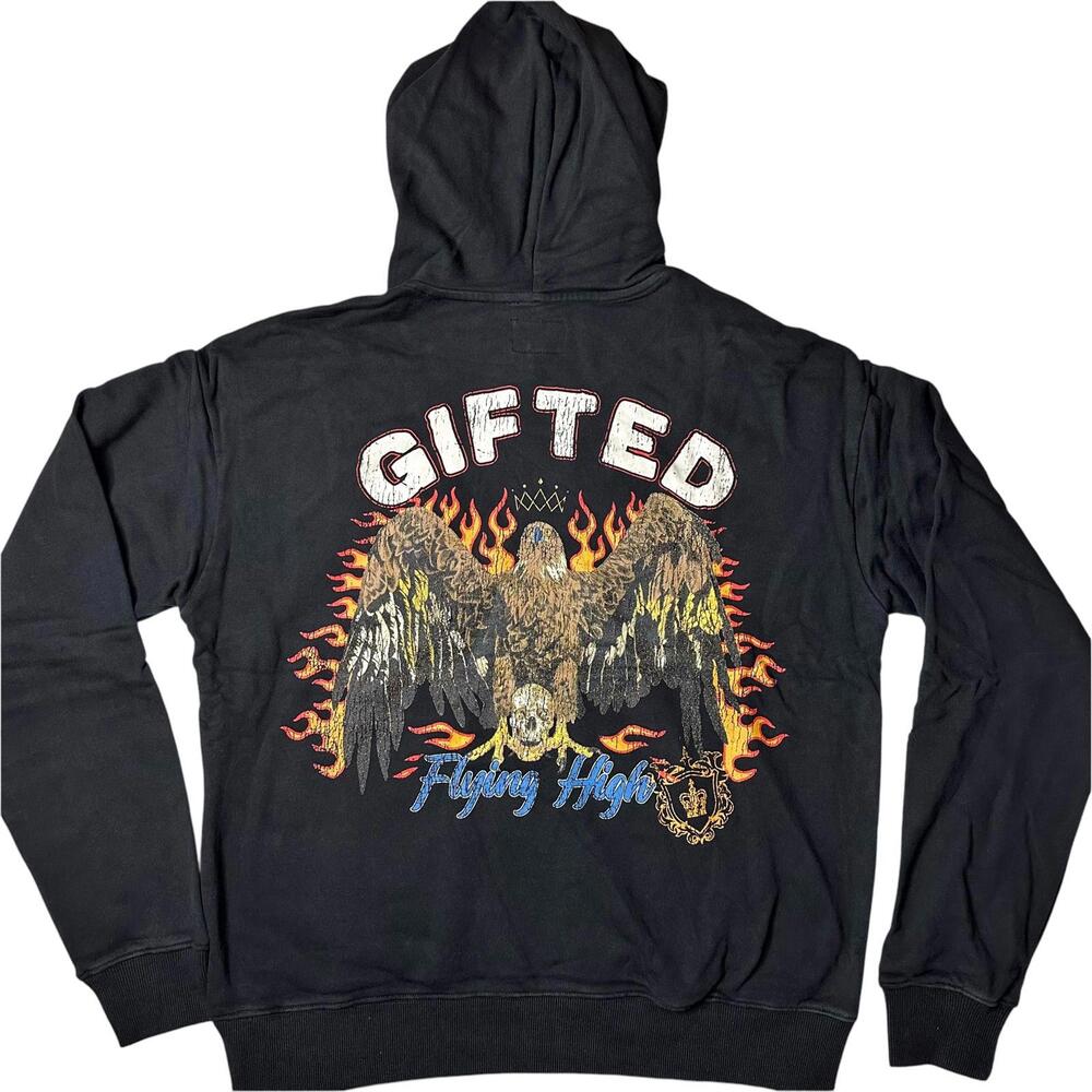 NWT GFTD LA Gifted Flying High Eagle Hoodie Black Mens S